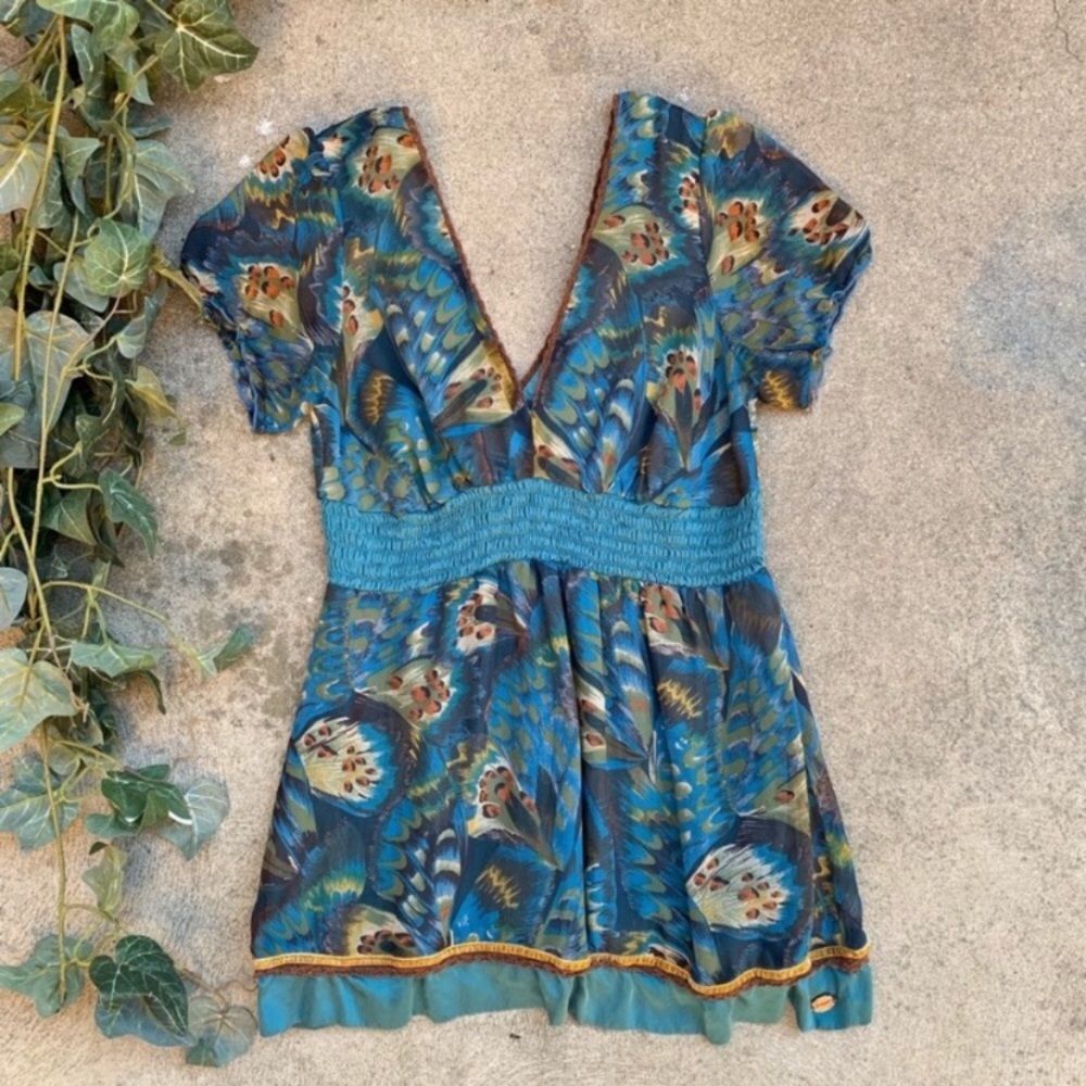 Hale Bob Peacock Blouse